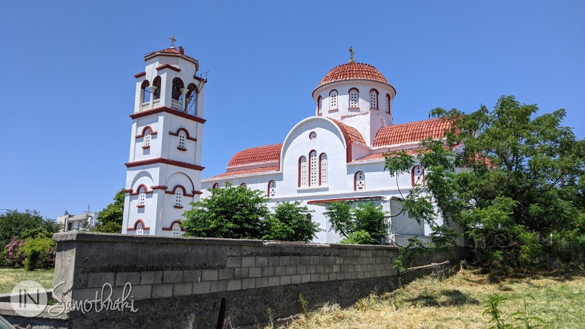 Biserica Panagia Kamariotissa, din portul insulei Samothraki.