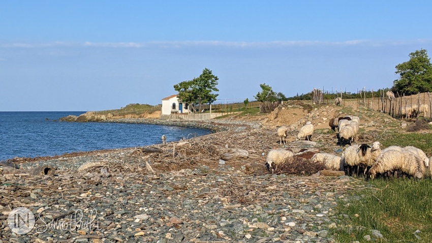 Biserica Agia Paraskevi se află în golful cu același nume.