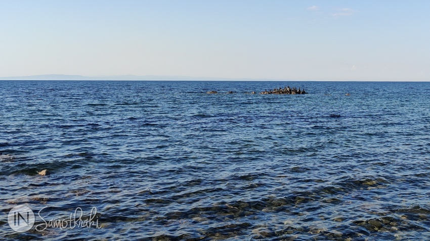 Pe stâncile din apropiere poți vedea cormorani