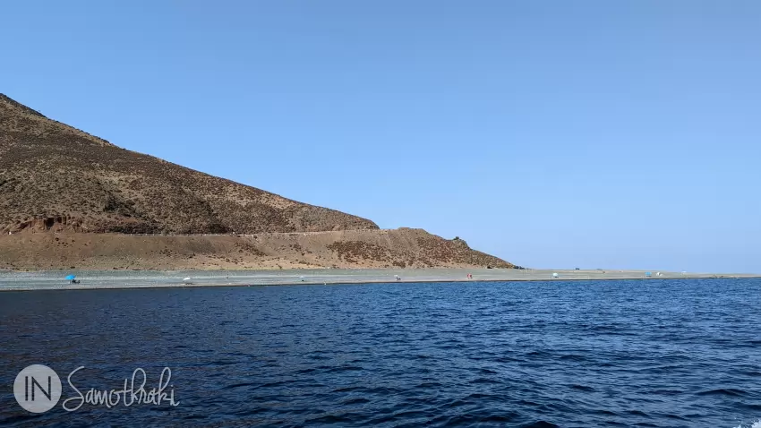 Plaja Kipos văzută dinspre mare