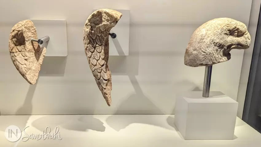 Fragmente din statuia unui vultur care decora Monumentul lui Filip al III-lea și Alexandru al IV-lea