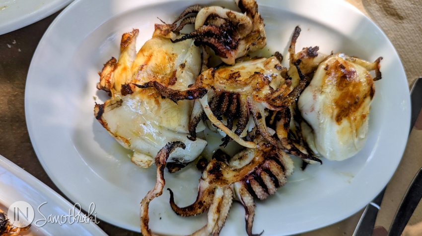 Calamari la grătar